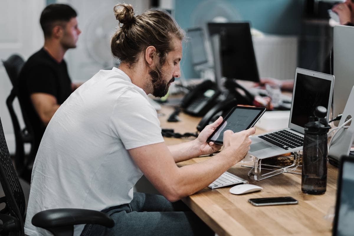 Cannabis industry worker applying for work